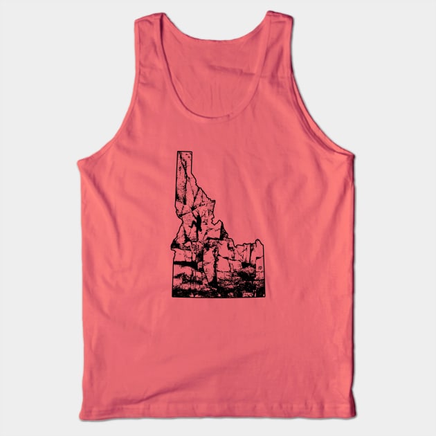 Rock Climbing Idaho Rock Climber State Map Tank Top by TeeCreations